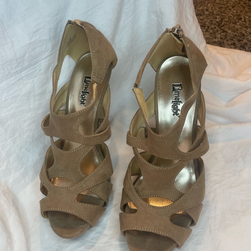 Limelight Brown Strappy Heels